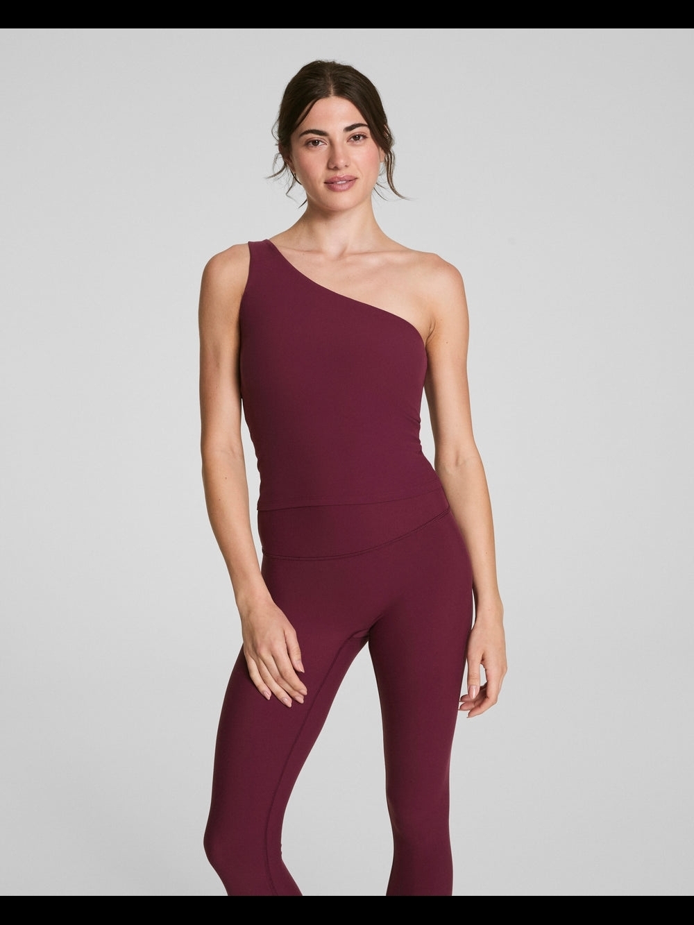 SPANX One-Shoulder Tank Top in Plum Berry